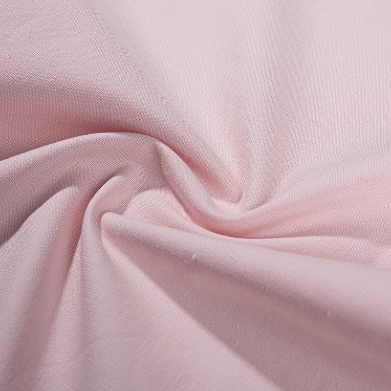 JCR1317-1 Pink Fake Line Cotton-Rayon Teñido para pantalones