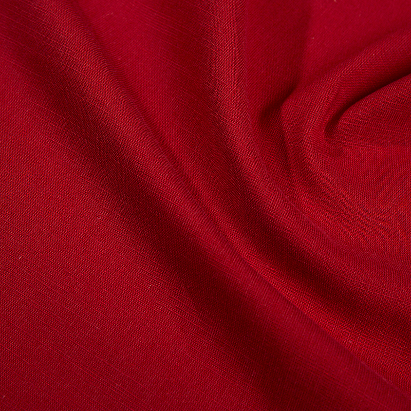 JCR1126 Red Fake Line Cotton-Rayon Teñido para pantalones para pantalones